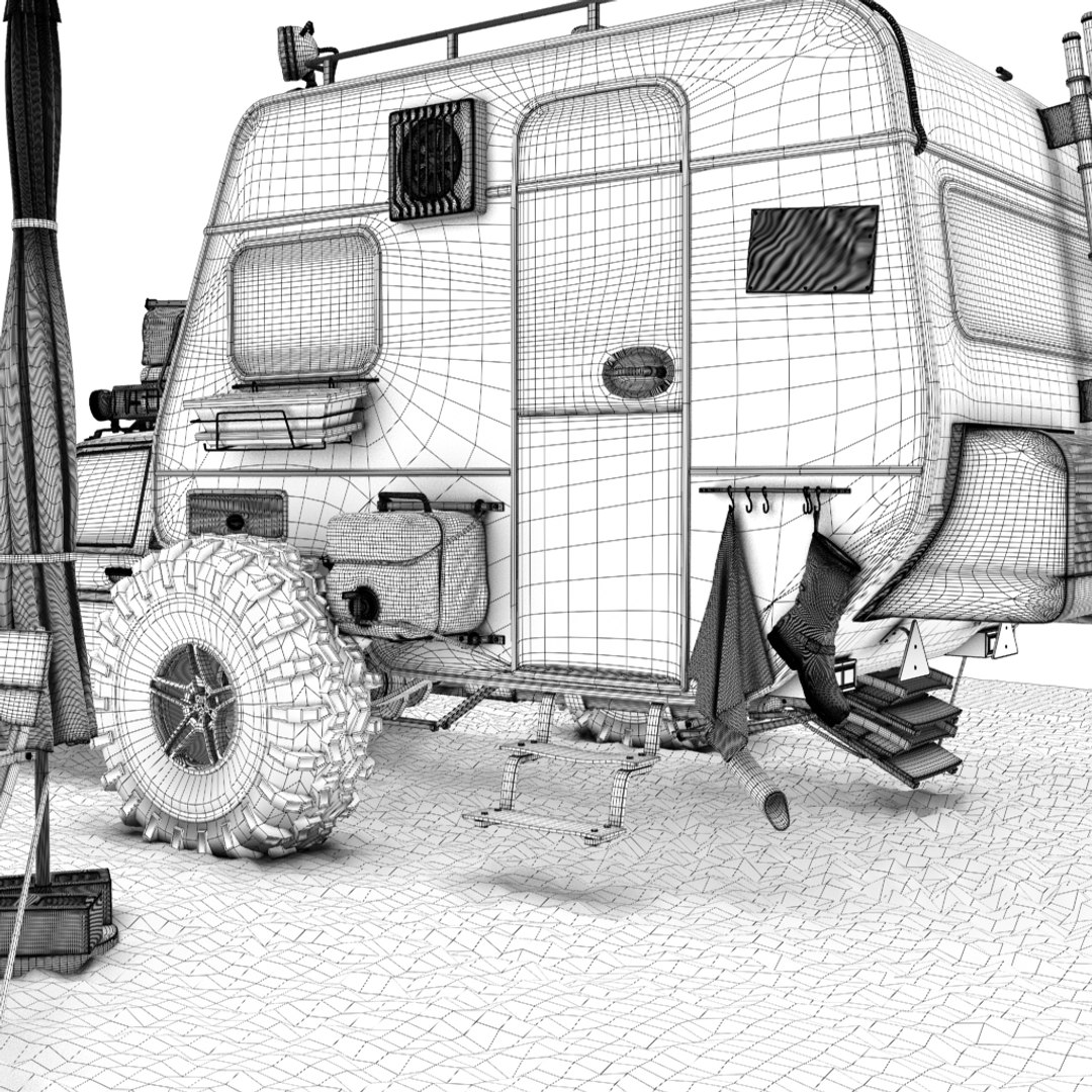 3D Post Apocalyptic Caravan Truck Model - TurboSquid 1327152
