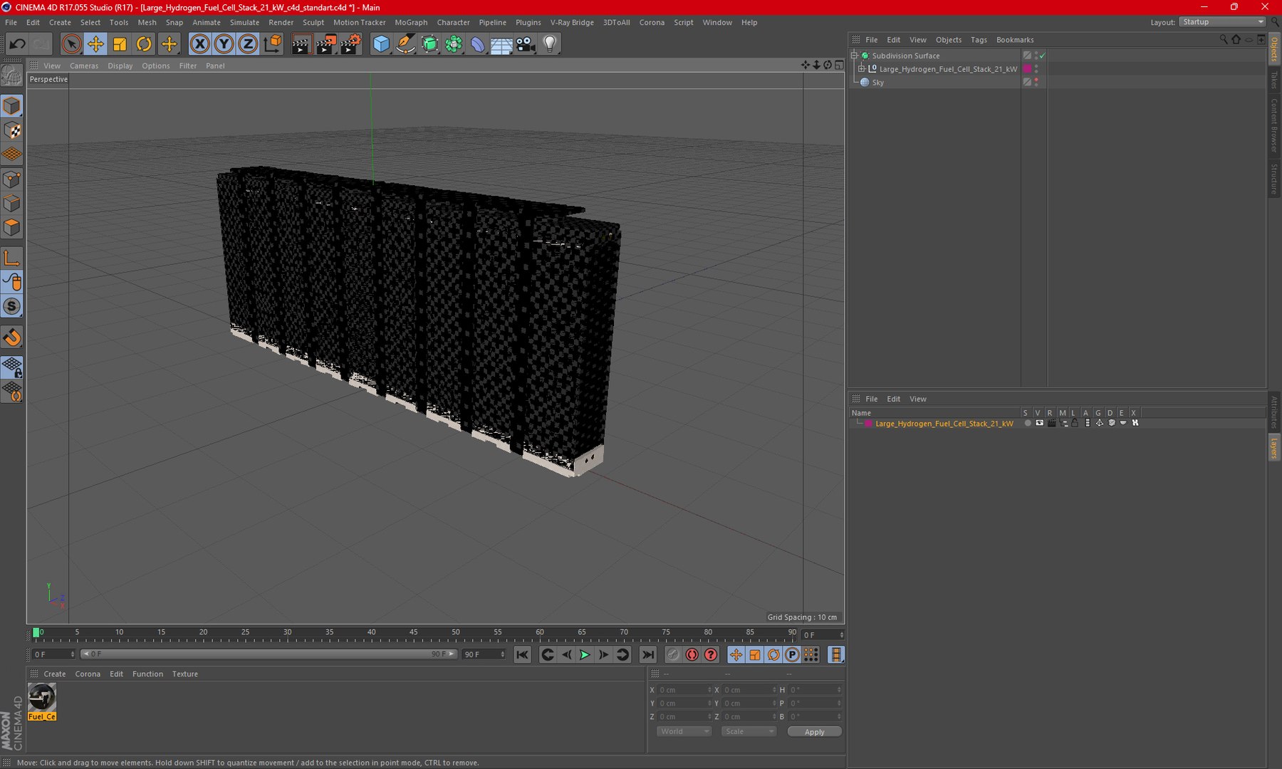 Large Hydrogen Fuel Cell Stack 21 KW Model - TurboSquid 2253093