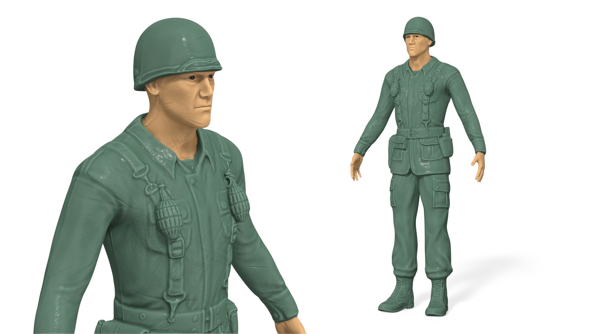 3D Toy Soldier Rigged For Maya Model - TurboSquid 2208769