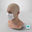 Protective Face Mask on Man White model