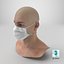 Protective Face Mask on Man White model