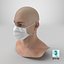 Protective Face Mask on Man White model
