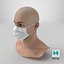 Protective Face Mask on Man White model