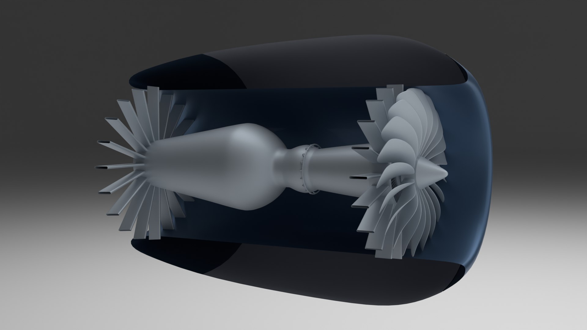 Simple Turbofan Engine model https://p.turbosquid.com/ts-thumb/bc/SyAfuw/7w/2/png/1777354104/1920x1080/fit_q87/9afbce13b4b9af9d7bc100c8889e11838ae77b75/2.jpg