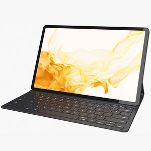 3D Samsung Galaxy Tab S8 Plus with Keyboard and S-Pen All Colors Rigged model