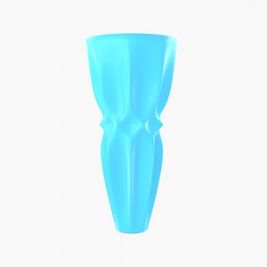 Vase porcelain blue 2 3D model