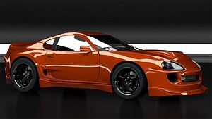 Toyota Supra XS8 low-poly 3D model