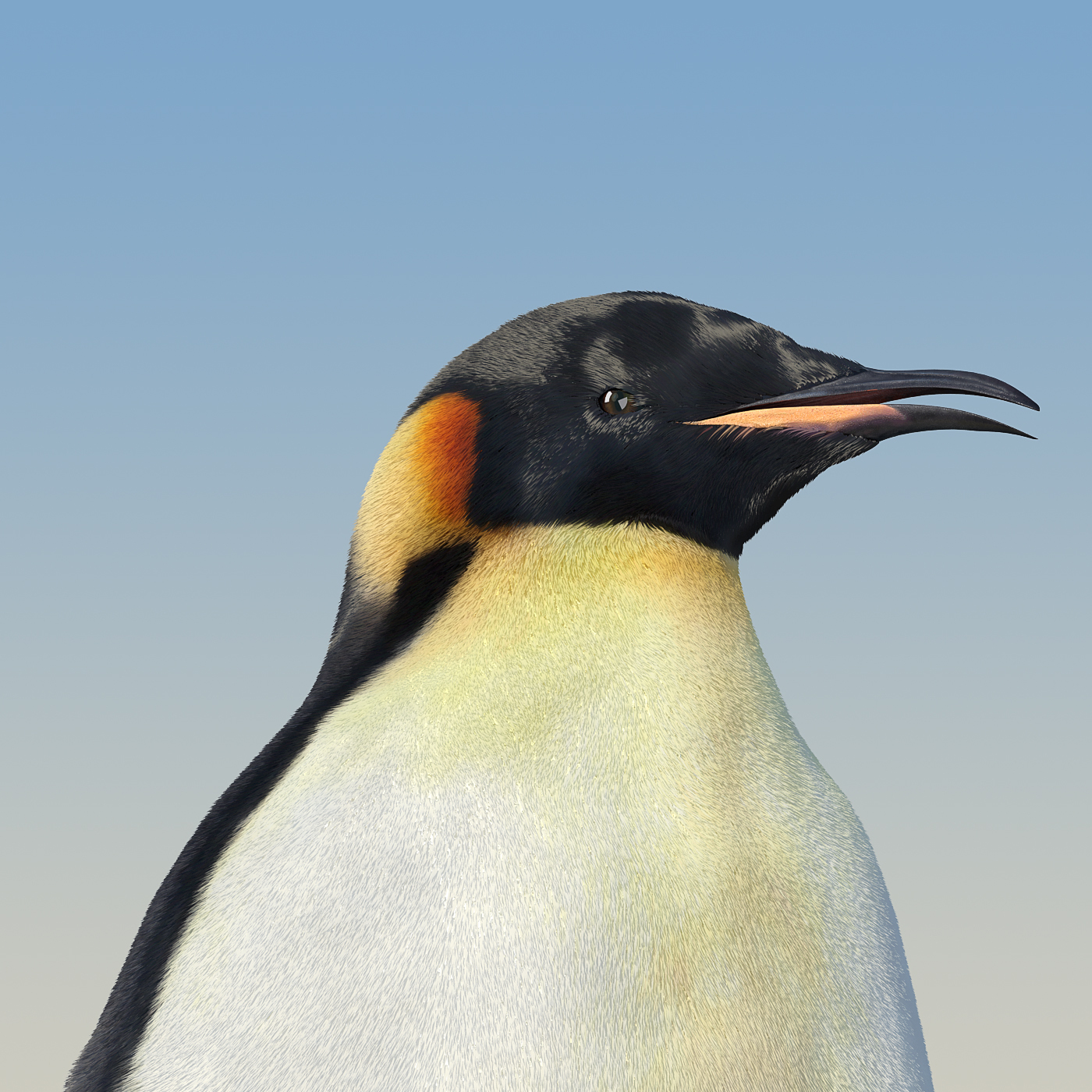 emperor penguin group fur 3d max