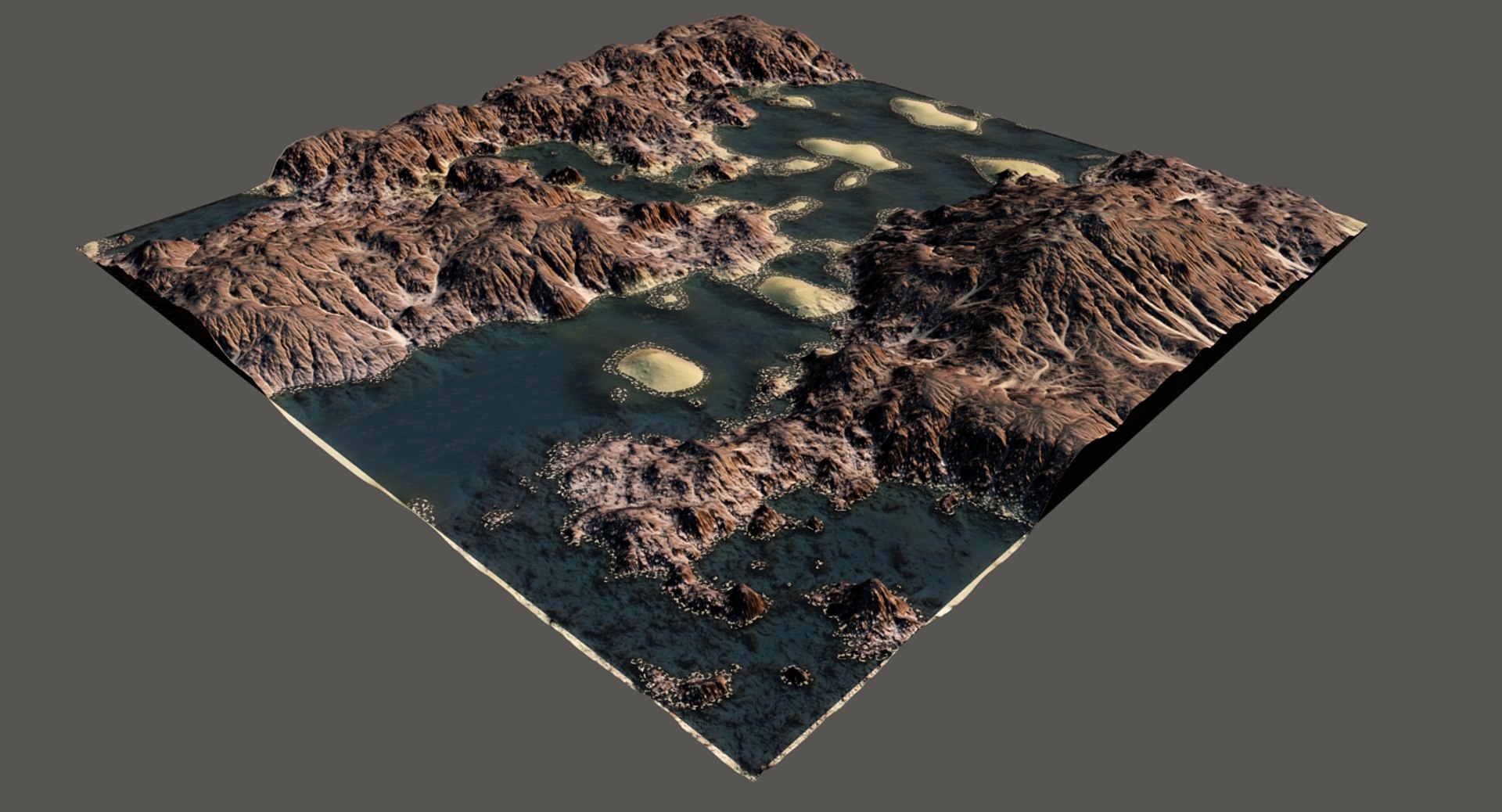 Terrain River Model - TurboSquid 1204434