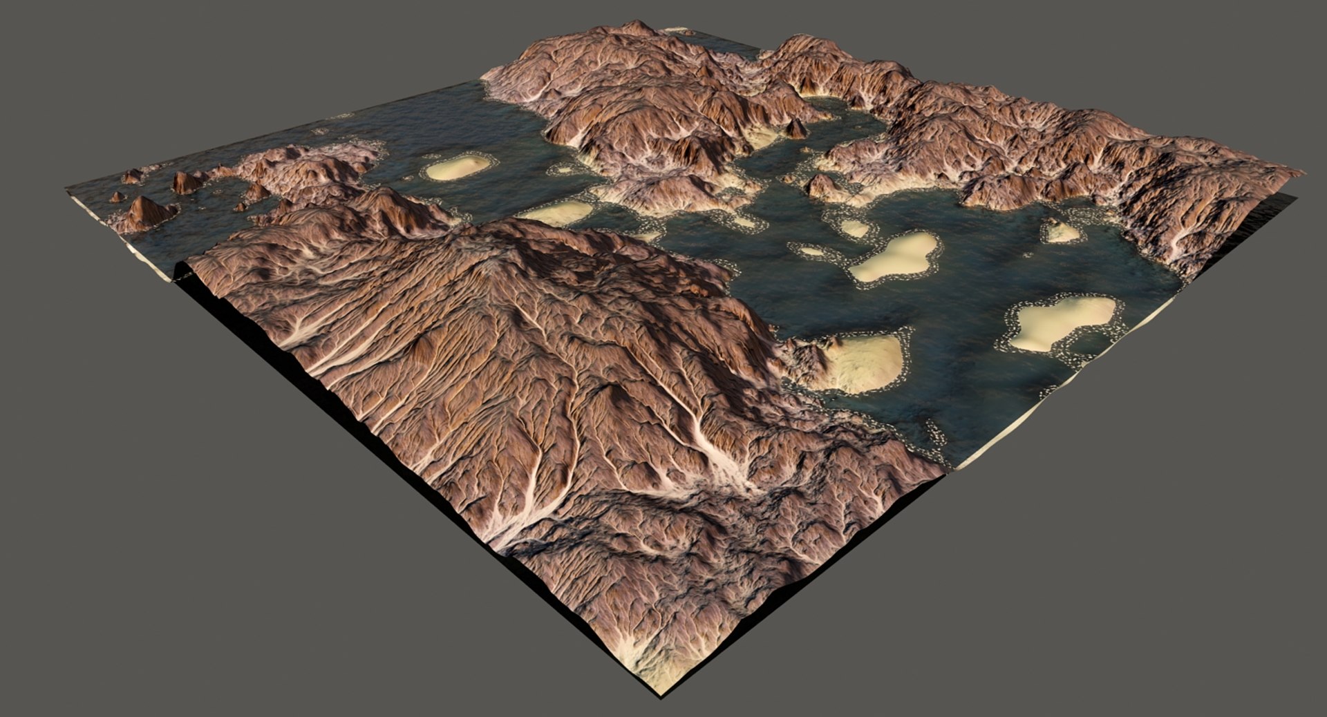 Terrain River Model - TurboSquid 1204434