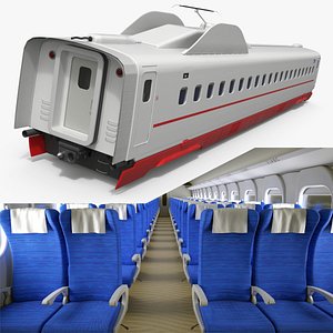High Speed Pantograph Train Car with Interior