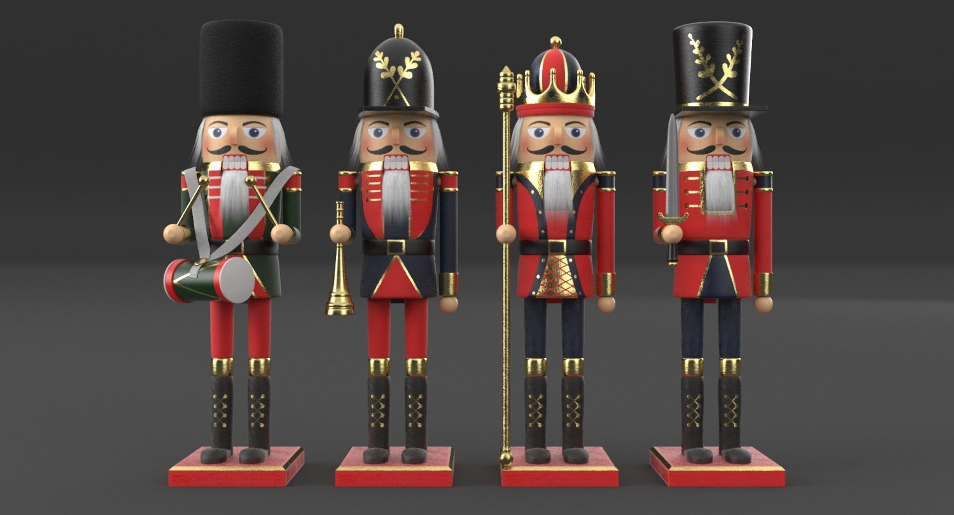 nutcracker nut cracker 3D https://p.turbosquid.com/ts-thumb/bc/ozIREg/7h3bZUgg/nutcracker_group_context/jpg/1556733465/1920x1080/fit_q87/f4dcd858b7b6756e1d98e22cbafd3d07271c3f8f/nutcracker_group_context.jpg