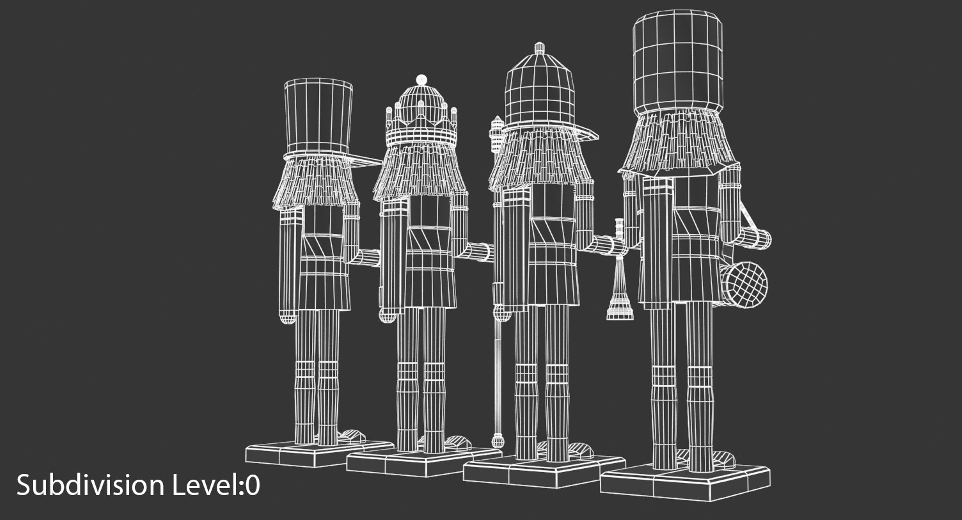 nutcracker nut cracker 3D https://p.turbosquid.com/ts-thumb/bc/ozIREg/eEdCzWBf/nutcracker_group_wire_sub00_d/jpg/1556733862/1920x1080/fit_q87/930df5981d80464d573365049ea7f5fc3c0b1455/nutcracker_group_wire_sub00_d.jpg