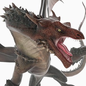 3D Fantasy Winged Dragon Creature model