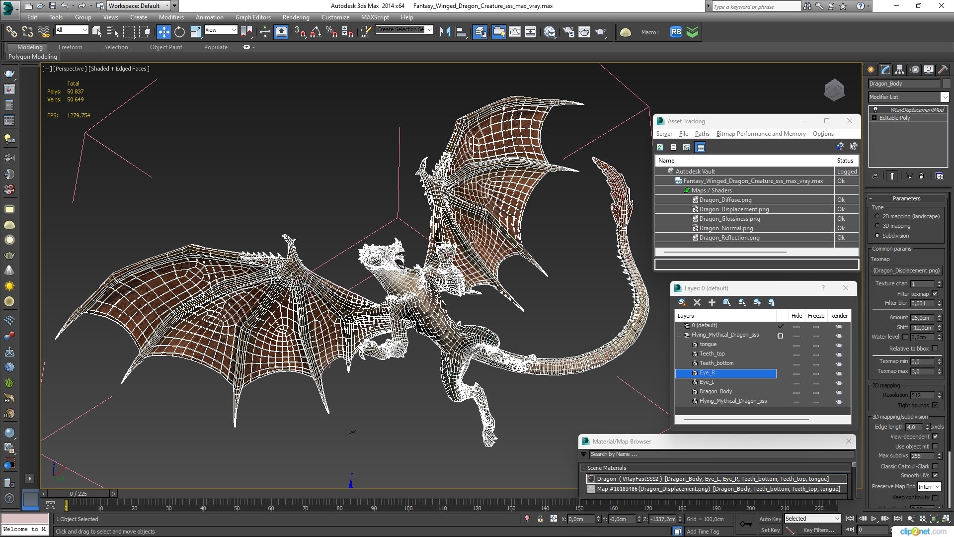 3D Fantasy Winged Dragon Creature Model - TurboSquid 2292235