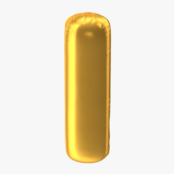 3D foil balloon letter gold model