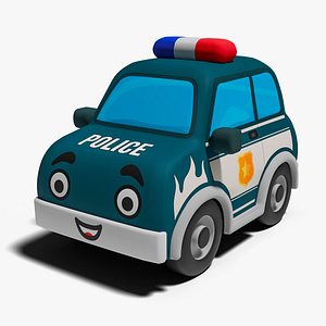 Cartoon Police Car Game Rady
