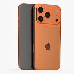 3D model Apple IPhone 17 Pro Smartphone Orange
