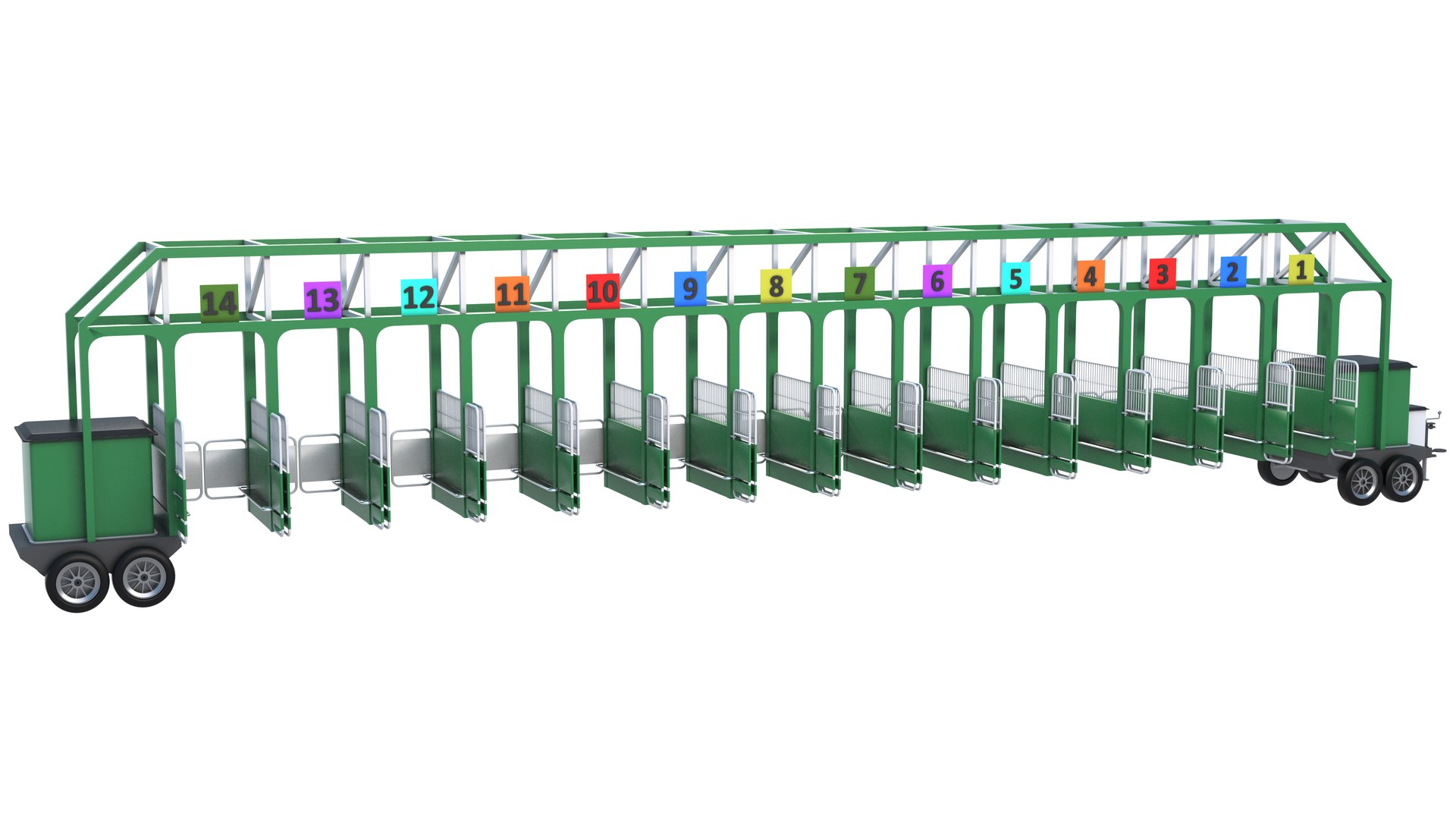 Starting Gates Collection 3D model https://p.turbosquid.com/ts-thumb/bc/xR31w8/AZ/horseracingstartinggates4/jpg/1714260872/1920x1080/fit_q87/2770c050dce48b057ae05d328e681c376e2127cb/horseracingstartinggates4.jpg