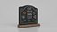 Customizable Countertop Crowned-Top Chalkboard with Beveled Stand 3D model