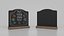 Customizable Countertop Crowned-Top Chalkboard with Beveled Stand 3D model
