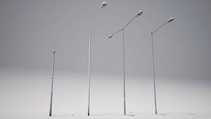 3D Streetlights Lanterns model