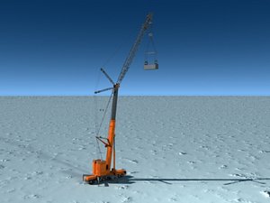 pivoting tower crane 3d model