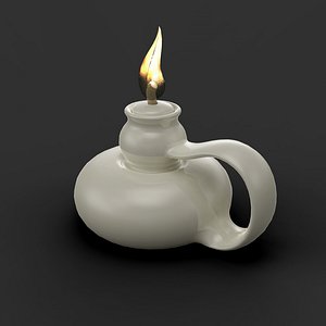 3D oil lamp model