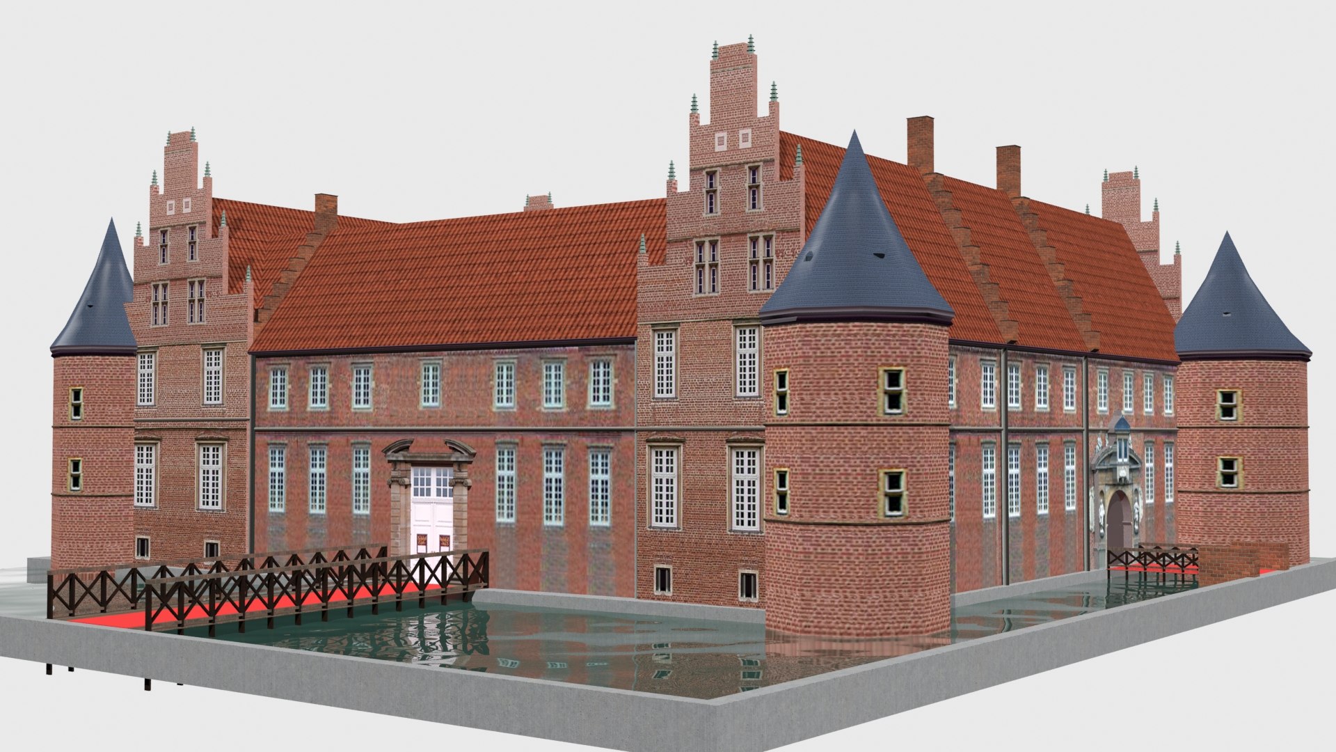 Schloss Herten Castle Germany Model - Turbosquid 1451657