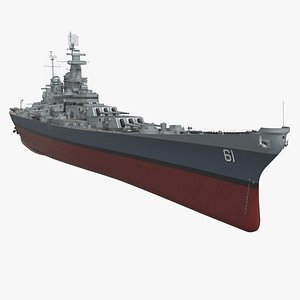 American Heavy Battleship USS Iowa Rigged