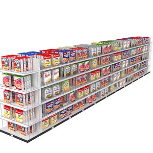 shelves cereal 3D