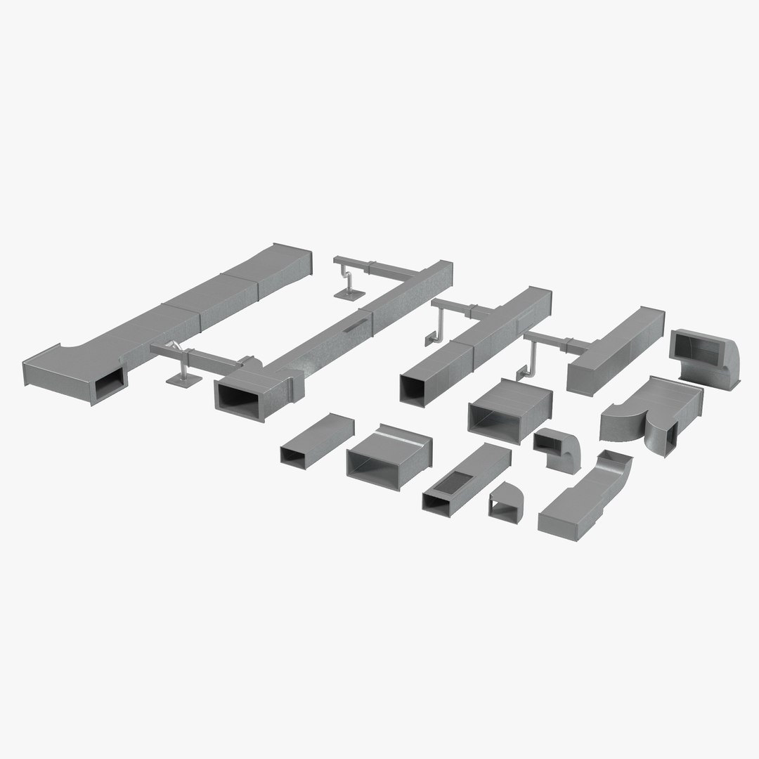 Air Conditioning Ducting Collection 3D model preview