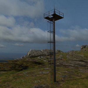 Tower pbr low poly