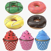 Dessert Collection Donuts And Cupcakes