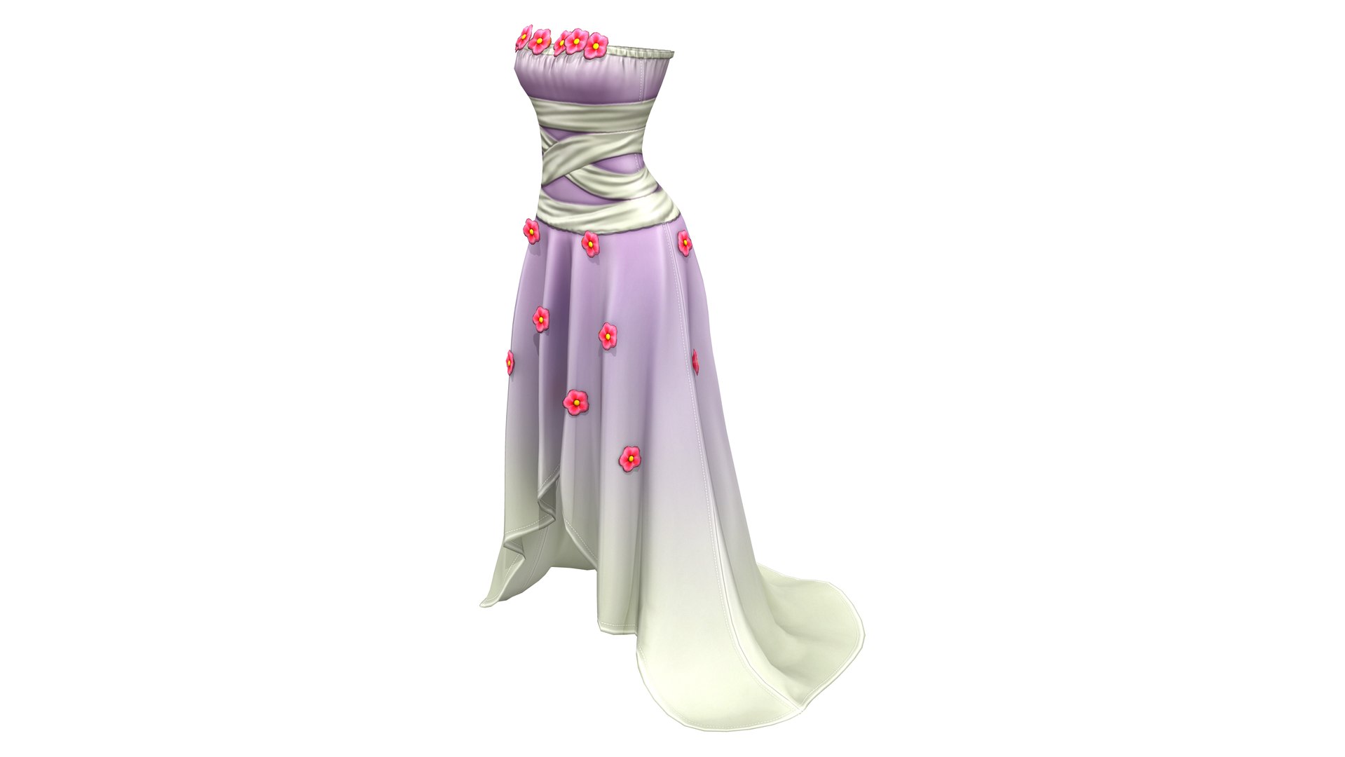3D Butterfly Wing Asymmetrical Dress