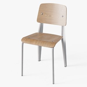 Standard Chair Gray - PBR Wood and Steel Chair