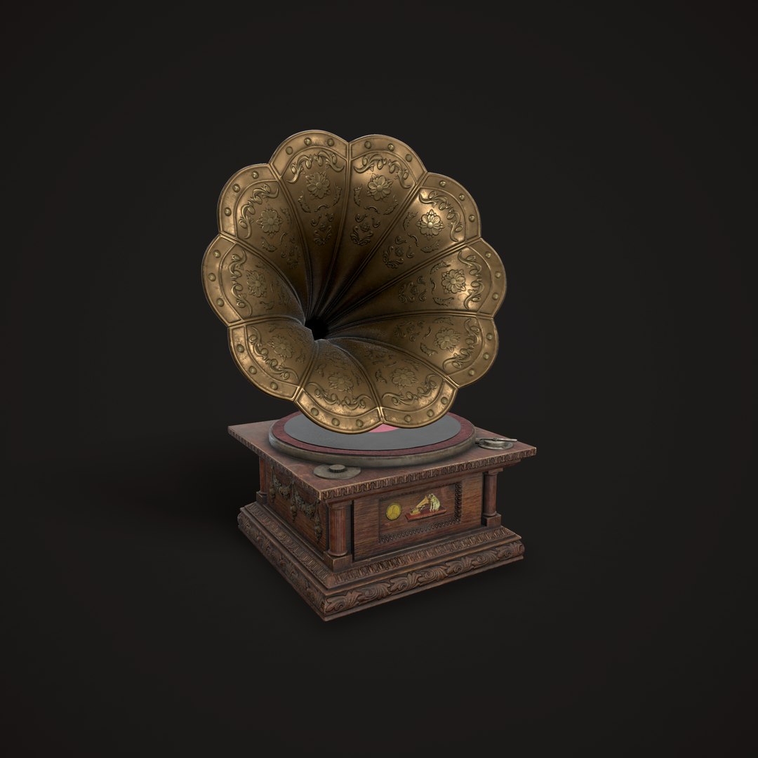 3D old gramophone model https://p.turbosquid.com/ts-thumb/bd/VCKWFg/OgZc1fPA/screenshot014/png/1559384344/1920x1080/fit_q87/df08a924781b93d82adc51ab62279c02696a52c7/screenshot014.jpg