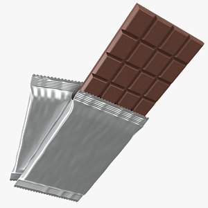 real chocolate bar 3D model