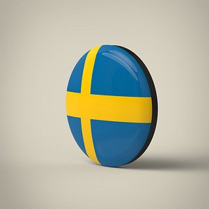 3D model Sweden Badge