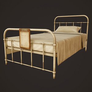 Hospital Bed - PBR Game Ready