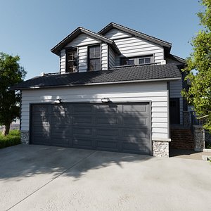 3D model Modular Classic Style American House 14