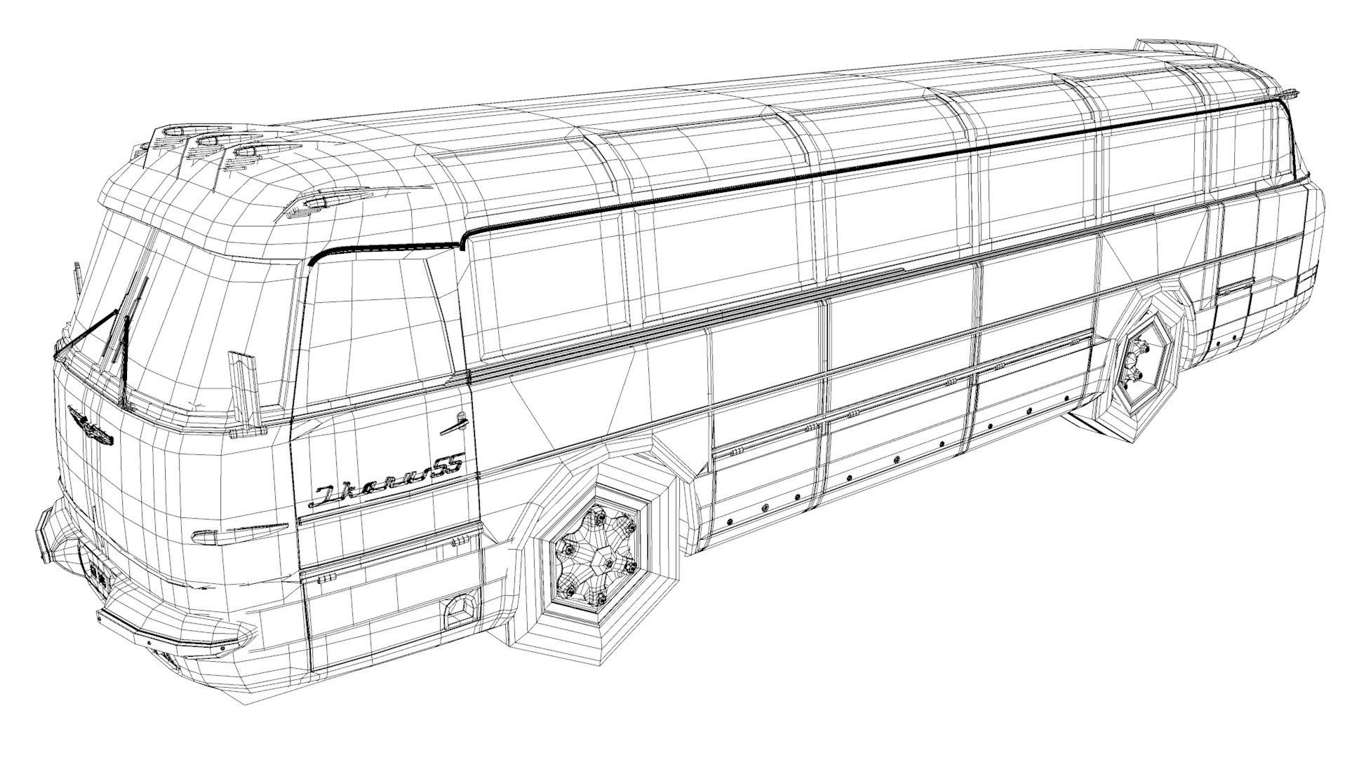 Ikarus Hungarian Long Distance Bus Gen-1 1955 3D - TurboSquid 2085720