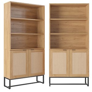 Scandinavian style bookcase 3D model