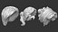 15 Female greek or roman statue hair styles and hairdoo mid-poly IMM brush set for Zbrush fbx and o