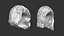 15 Female greek or roman statue hair styles and hairdoo mid-poly IMM brush set for Zbrush fbx and o