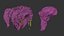 15 Female greek or roman statue hair styles and hairdoo mid-poly IMM brush set for Zbrush fbx and o