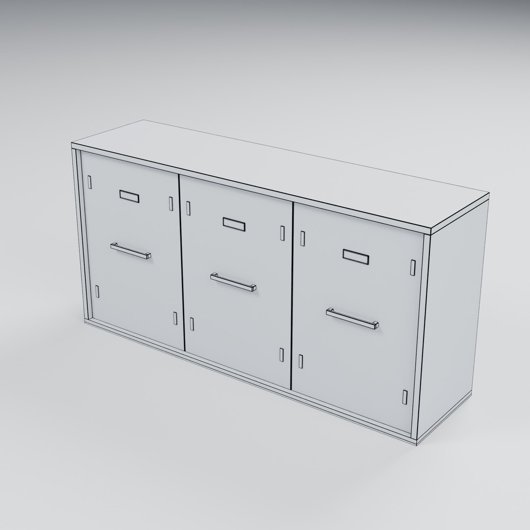 Painted Steel Storage Locker Bank - 1700 x 450 x 850 mm 3D model https://p.turbosquid.com/ts-thumb/bd/wNcWj1/Cn/06_wireframe/jpg/1788950707/1920x1080/fit_q87/a1912b09aaf64b063ca67da86bad160fe815d4ed/06_wireframe.jpg