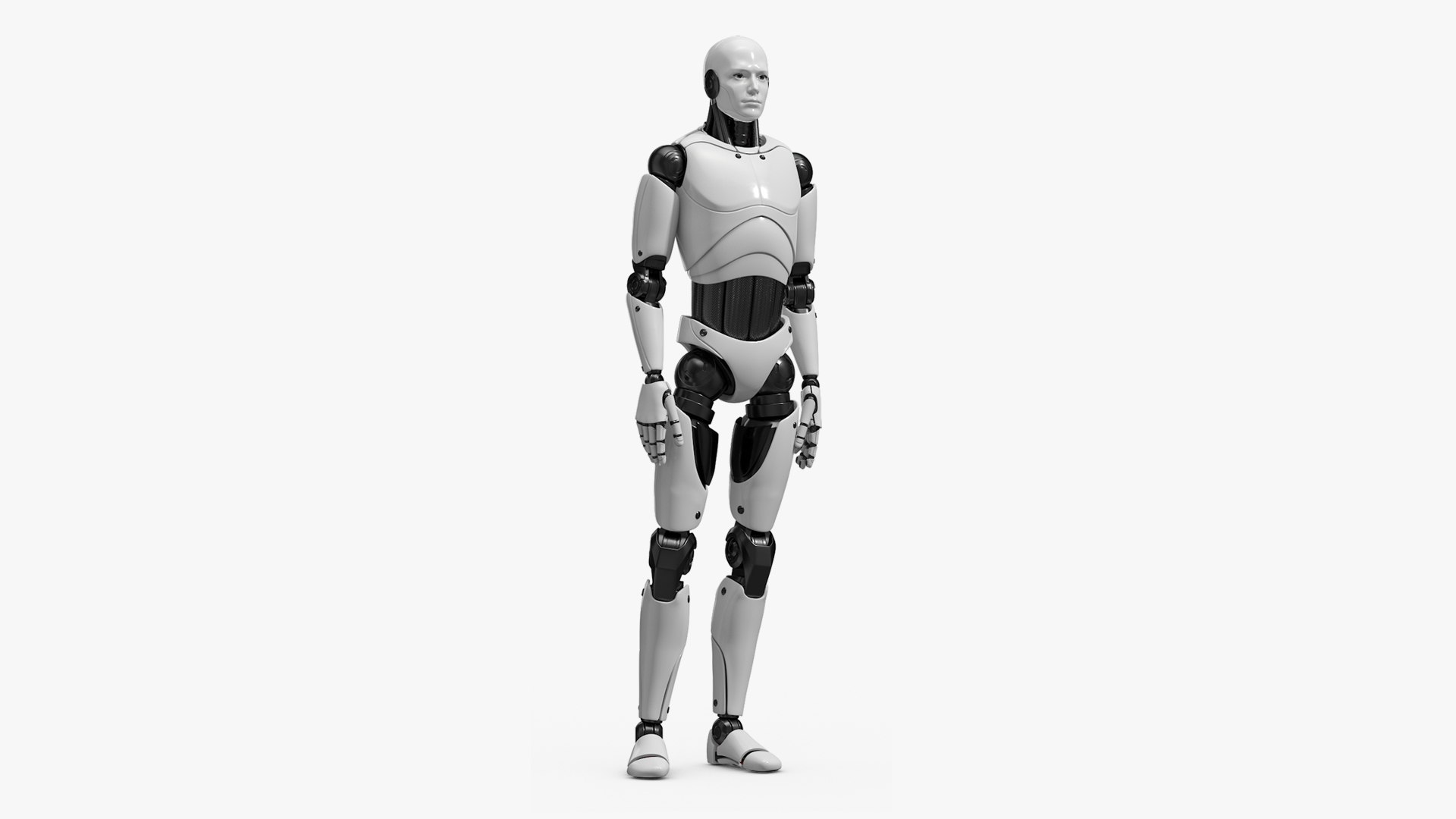 3D Model Sci Fi Humanoid Male Robot Standing Pose TurboSquid 2099504