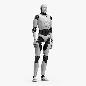 Sci Fi Humanoid Male Robot Standing Pose
