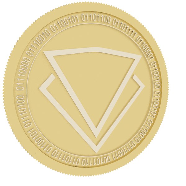 3D universalenergychain gold coin